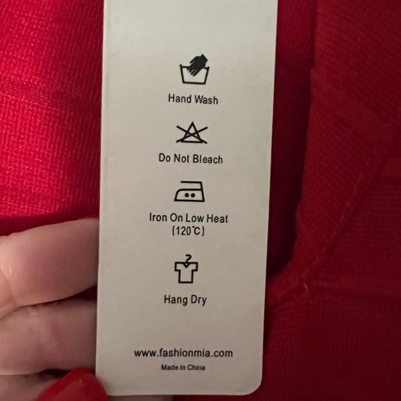 FASHION MIA Red Bandage Bodycon Dress Size Large - Picture 9 of 10